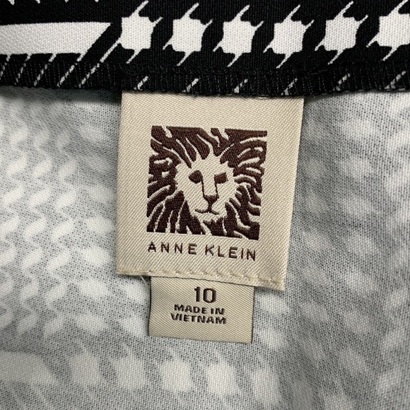 Anne Klein Basket Weave Skirt with 2 Full Side Zippers Size 10 Black and White - Picture 6 of 9